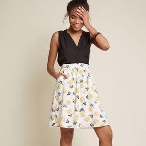 Pineapple Print Pattern Summer Skirt
